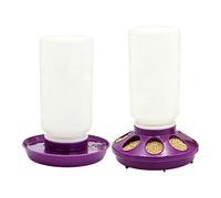Nucelit Practical 1 Liter Chicken Feeder and Waterer Set Automatic Feeding Solution for Farm Backyard Poultry Feeding Supply Simple Bird Waterer