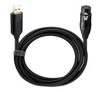Nucelit Professional USB to 3Pin Female Microphone Connectors Cable Plug and Play for Studio Live USB Microphone Cable