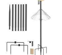 Nucelit Proof Bird Supplier Post Strong Metal Outdoor Stand with Guard Against Climb Plan for Garden Backyard Strong Outdoor Bird Supplier Stand