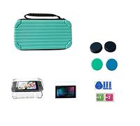 Nucelit Resistant Hard for Shell for Protection Set Crystal for Shell Tempered Film for Switch Black / Blue / Green / Red / Game Storage Bags Zipper Large