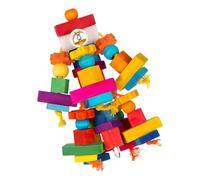 Nucelit Safe Wood Foraging Toy for Large Birds Stimulating Natural Chewing Behavior and Interactively Play Bird Boredom Relief Toy
