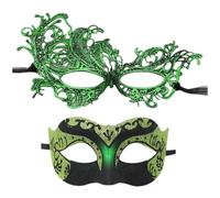 Nucelit Set of 2 Elegant Party Accessory Luxurious His and Hers Half Face for Costume and Themed Event Elegant Designs