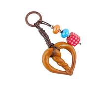 Nucelit Simulated 3D Heart Bread Design Coin Purse Decors Lightweight and Styllish Bag Pendant for Creative Gift Giving Handbag Decoration