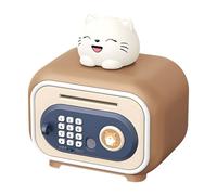 Nucelit Smart Cartoon Coin Holder for Kids Featuring Fingerprint Code and Button Release Large Capacity Storage for Saving and Organizing Lovely Animal Coin Institution