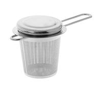 Nucelit Stainless Steel Tea Infuser Strainer with Lid and Handle Mesh for Home Kitchen Dining Room Drinking Ball Mesh Filter Ball Loose Set Teapot Filter Strainer Set Basket Basket for Loose