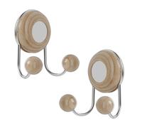 Nucelit Stainless Steel Wood Grains Paper Towel Holder Wall Mounted Adhesive Hooks for Kitchen Bathroom Home Decoration Wood Texture Hanger for Bathroom