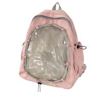 Nucelit Student School Backpack Women Transparent Backpack Ita Japanese Travel for Pin Display Student School Transparent Travel Aesthetic