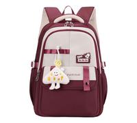 Nucelit Stylish Backpack with Charm for Women Comfortable School Bag Large Capacity Daypack College Bags for Everyday Needs Travel Backpack