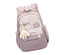 Nucelit Stylish Backpack with Charm for Women Comfortable School Bag Large Capacity Daypack College Bags for Everyday Needs Travel Backpack