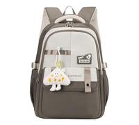 Nucelit Stylish Backpack with Charm for Women Comfortable School Bag Large Capacity Daypack College Bags for Everyday Needs Travel Backpack