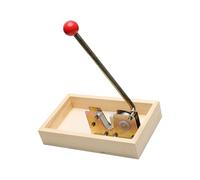 Nucelit Sustainable Metal Nutcrackers with Smooth Brims Wooden Base Multipurpose Shelling Device for Various Nut Kitchenwares Metal with Ergonomic Grip Wood Base Nut Optimizer Tool Smooth