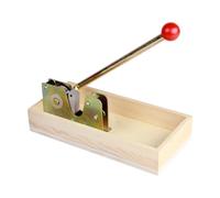 Nucelit Sustainable Metal Nutcrackers with Smooth Brims Wooden Base Multipurpose Shelling Device for Various Nut Kitchenwares Metal with Ergonomic Grip Wood Base Nut Optimizer Tool Smooth