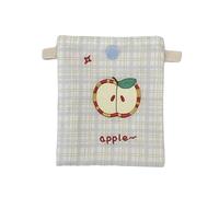 Nucelit Tiny Fruit Plan Zippered Coin Purse Thin Document Holder Permanent Polyster Associate Fruit Oriented Card Planner Bag