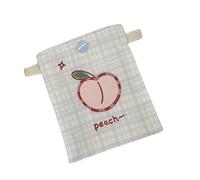 Nucelit Tiny Fruit Plan Zippered Coin Purse Thin Document Holder Permanent Polyster Associate Fruit Oriented Card Planner Bag