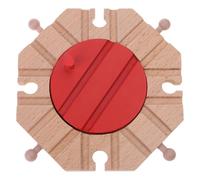 Nucelit Train Track Turntable Wood Train Track Expansion Packs Wooden Accessories Compatibles with Most Tracks Wooden Accessories