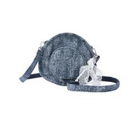 Nucelit Unique Bows Decorated Cowgirl Hat Shoulder Bag Multi Functional Crossbody Bags Reinforced Jeans Fabric for Trendy Outfits Sweet Bag