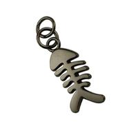Nucelit Unique Fishbone Charm Alloy Pendant for Bag Accessories Jewelry Decoration Lightweight Practical Gift Fishbone Pendant Charm