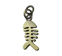 Nucelit Unique Fishbone Charm Alloy Pendant for Bag Accessories Jewelry Decoration Lightweight Practical Gift Fishbone Pendant Charm
