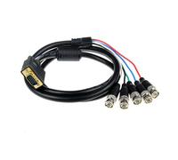 Nucelit VGA to BNC Cable with 5BHC Plugs Splitter VGA to RGBHV Male to Male Coaxial Cord for Connecting Monitors and HDTVs Video Cable