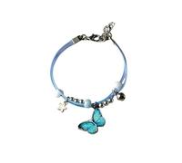 Nucelit Vibranting Alloy Butterfly Beaded Anklet With Adjustable Handwoven Rope For Women Girls Kids Special Occasions Ethnic Styles Jewelry