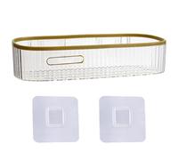 Nucelit Waterproof Bathroom Rack Toiletries Storing Shelf Plastics Shampoo Holder Efficient Toilet Washstand Organization Tool Towel Hanging Shelf