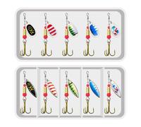 Nucelit Wobble Rotating Plastomer Vibrations Baits Spinner Spoon Jigs Fishing Lures for Freshwaters Saltwater Angling Quick Sinking Artificial Baits