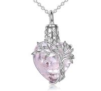 Nucelit Women ' s Cremation Memorial Necklace Stainless Steel with Entangled Tree Heart Pendant Design for Ashes Storage Pet Memorial Necklace
