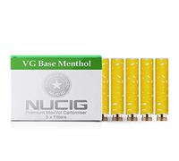 NUCIG 0MG Menthol Refill cartomiser Filter | ***VG Premium | for e shisha e hookah e cigarette electronic cigarette ego (Yellow)