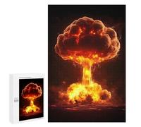 Nuclear Bomb Blast Mushroom Cloud Jigsaw Puzzles for Adults 1000 PCS Wooden Puzzles Unique Puzzle Gifts