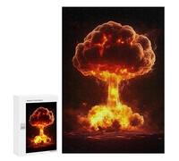 Nuclear Bomb Blast Mushroom Cloud Jigsaw Puzzles for Adults 300 PCS Wooden Puzzles Unique Puzzle Gifts