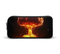 Nuclear Bomb Blast Mushroom Cloud Pencil Case Cute Pen Pouch Cosmetic Bag Pecil Box Organizer for Travel Office
