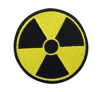 Nuclear Danger, Radioactivity Symbol Iron-on Patch | Anti Nuclear Power Embroidery Patch, Radioactive ironable Patch, Nucleariron on Patches, NBC Defense Badges Finally Home