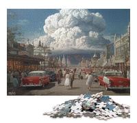 Nuclear Disaster 500 Piecess Wooden Jigsaw Puzzle Adults Fun Decoration Toy Intellectual Game Stress Relief Education Game Relaxation And Intelligence 500pcs (52x38cm)