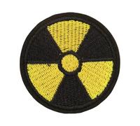 Nuclear Embroidered Patch | Sew on or Iron on Embroidery Patch Nuclear Dangerous Sign,Sew on or Iron on Embroidered Badge Easy to Clean