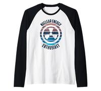 Nuclear Energy Enthusiast Plant Power Atom Raglan Baseball Tee