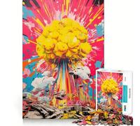 Nuclear Explosion 1000 Piece Jigsaw Puzzles for Adults Jigsaw Smart Game Together Fun Image Assembly Seasonal Gift (38x26cm)