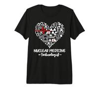 Nuclear Medicine Technologist Heart Funny Radiology Premium T-Shirt