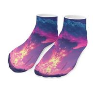Nuclear Mushroom Cloud Socks Low Cut Athletic Socks Ankle Crew Socks for Men Women