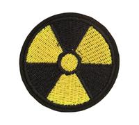 Nuclear Patch - Dangerous Sign Embroidery Patch Sew on or Iron on | Sew on or Iron on Embroidered Badge Easy to Clean