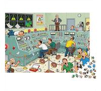 Nuclear Plant Control Room Slacker Moment Wooden Jigsaw Puzzle Waterproof 1000 Piece Puzzles for Adults Challenging And Brainteasing Home Decoration