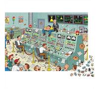 Nuclear Plant Control Room Slacker Moment Wooden Jigsaw Puzzle Waterproof 1000 Piece Puzzles for Adults Gifts Fun Challenging Games