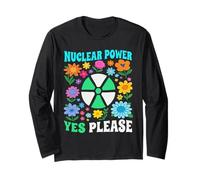 Nuclear Power Yes Please Clean Energy Floral Long Sleeve T-Shirt