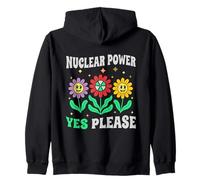 Nuclear Power Yes Please Smiling Flowers Clean Energy Zip Hoodie