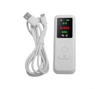 Nuclear Radiation Detector, Radioactive Detector Radioactive Meter With LCD Display Rechargeable Radiation Monitor(White)