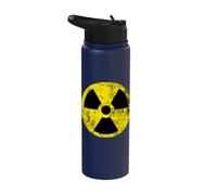 Nuclear Radiation Hazard Warning Fallout Symbol Sign Caution Stainless Steel Insulated Water Bottle