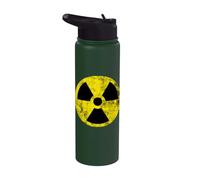 Nuclear Radiation Hazard Warning Fallout Symbol Sign Caution Stainless Steel Insulated Water Bottle