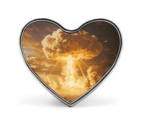 Nuclear Radiation Heart Metal Brooches 1 Inch Decorative Badges Exquisite Decorations Pins for Clothing