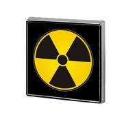 Nuclear Radiation Warning Sign Printed Brooch Pins Badge Button Tie Lapel Backpack Pin Decoration for Women Men