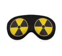 Nuclear Radiation Warning Sign Sleep Mask Eye Cover for Sleeping Men Women Light Blocking Travel Blindfold