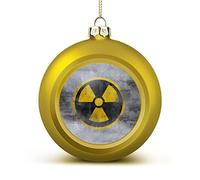 Nuclear Reactor Symbol Novelty Christmas Ball Hanging Ornaments Shatterproof Decor for Xmas Tree Holiday